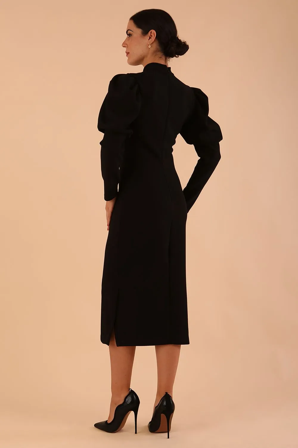 Buffy Long Sleeve Midi Pencil Dress