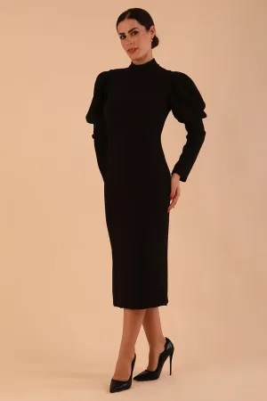 Buffy Long Sleeve Midi Pencil Dress