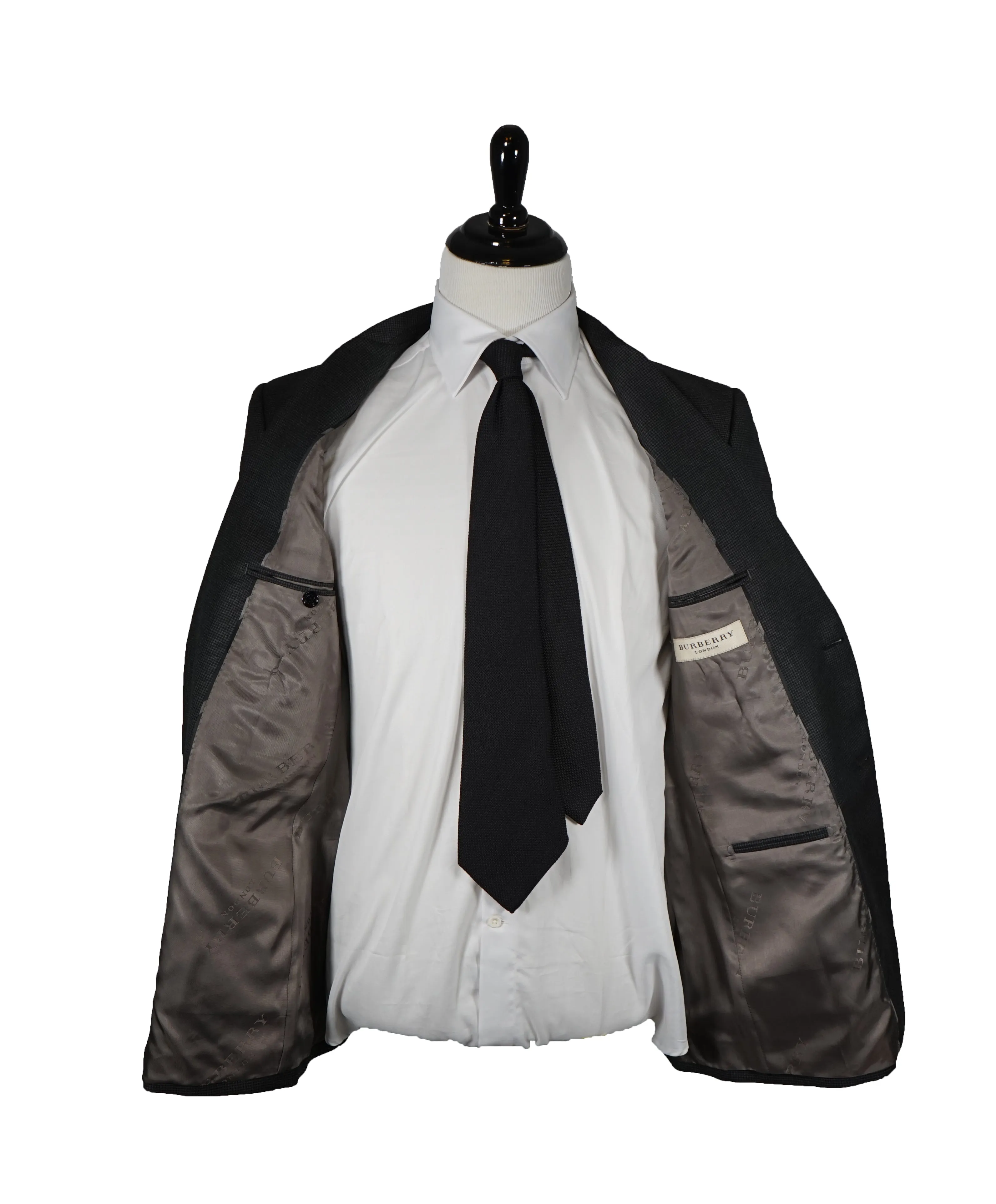 BURBERRY LONDON - Houndstooth Gray/Black Suit - 44R
