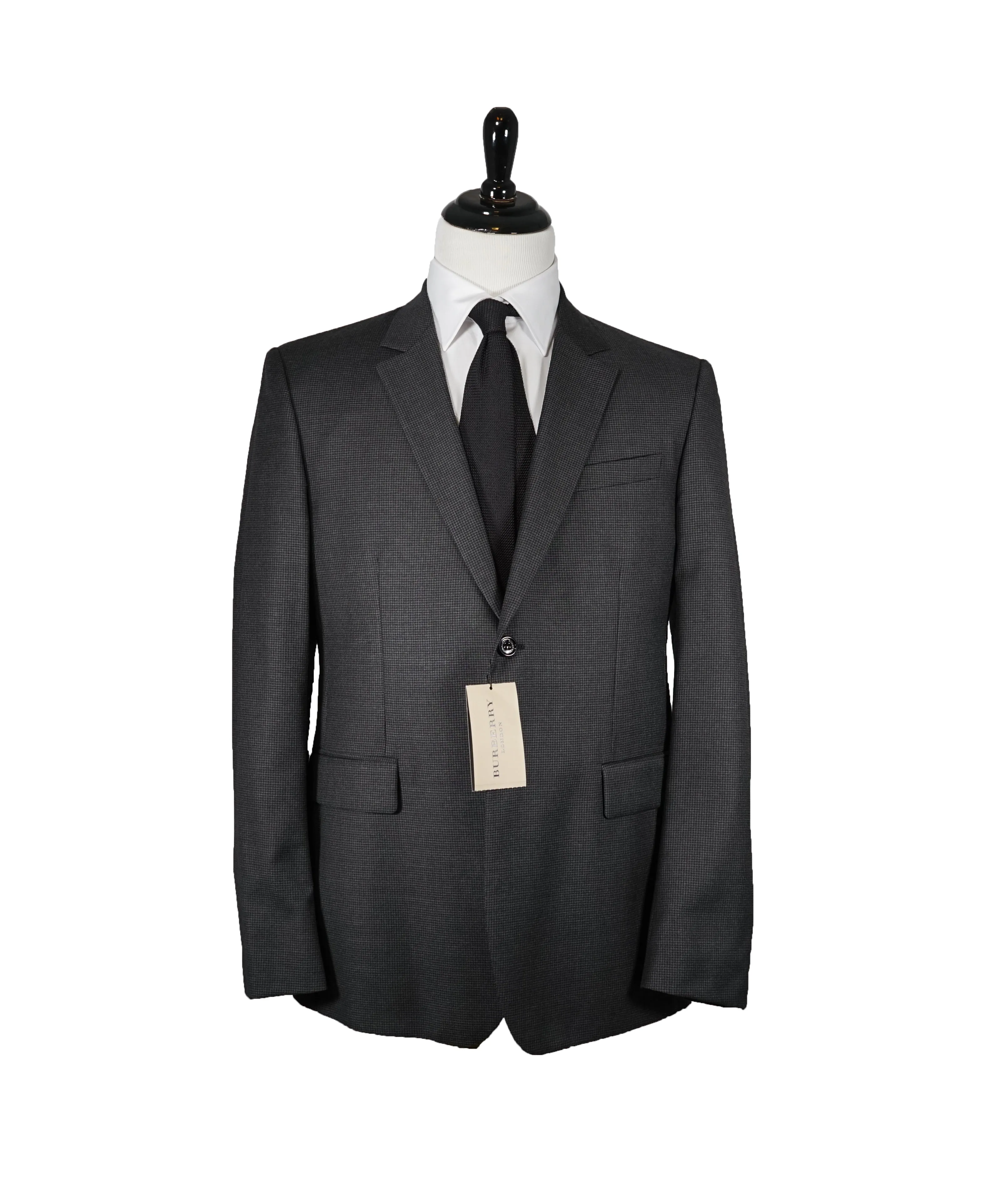 BURBERRY LONDON - Houndstooth Gray/Black Suit - 44R