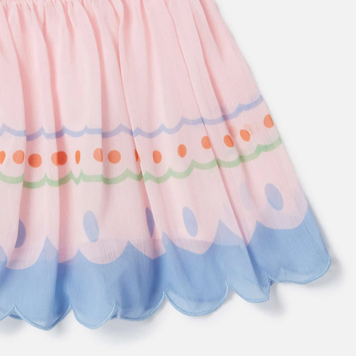 Butterfly Pleated Cap-Sleeve Dress