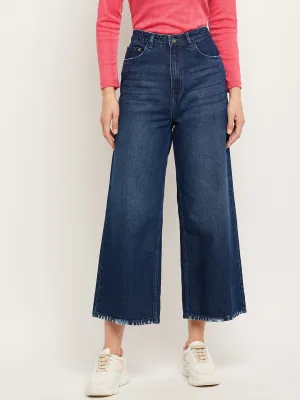 Camla Barcelona High Rise Dark Blue Wide Leg Jeans