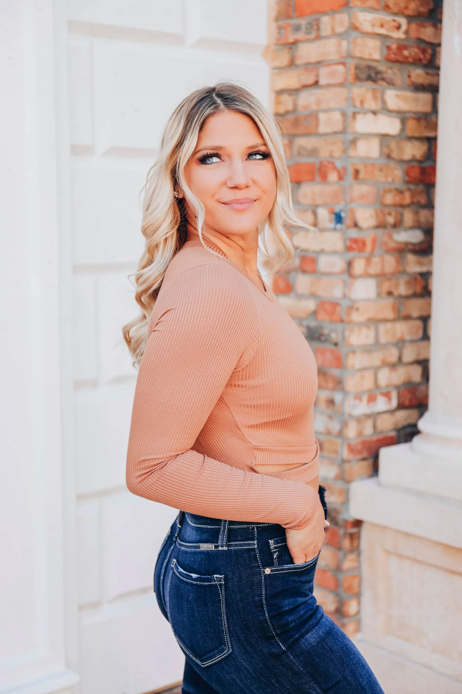 Captivating Ribbed Crop Top - Toffee