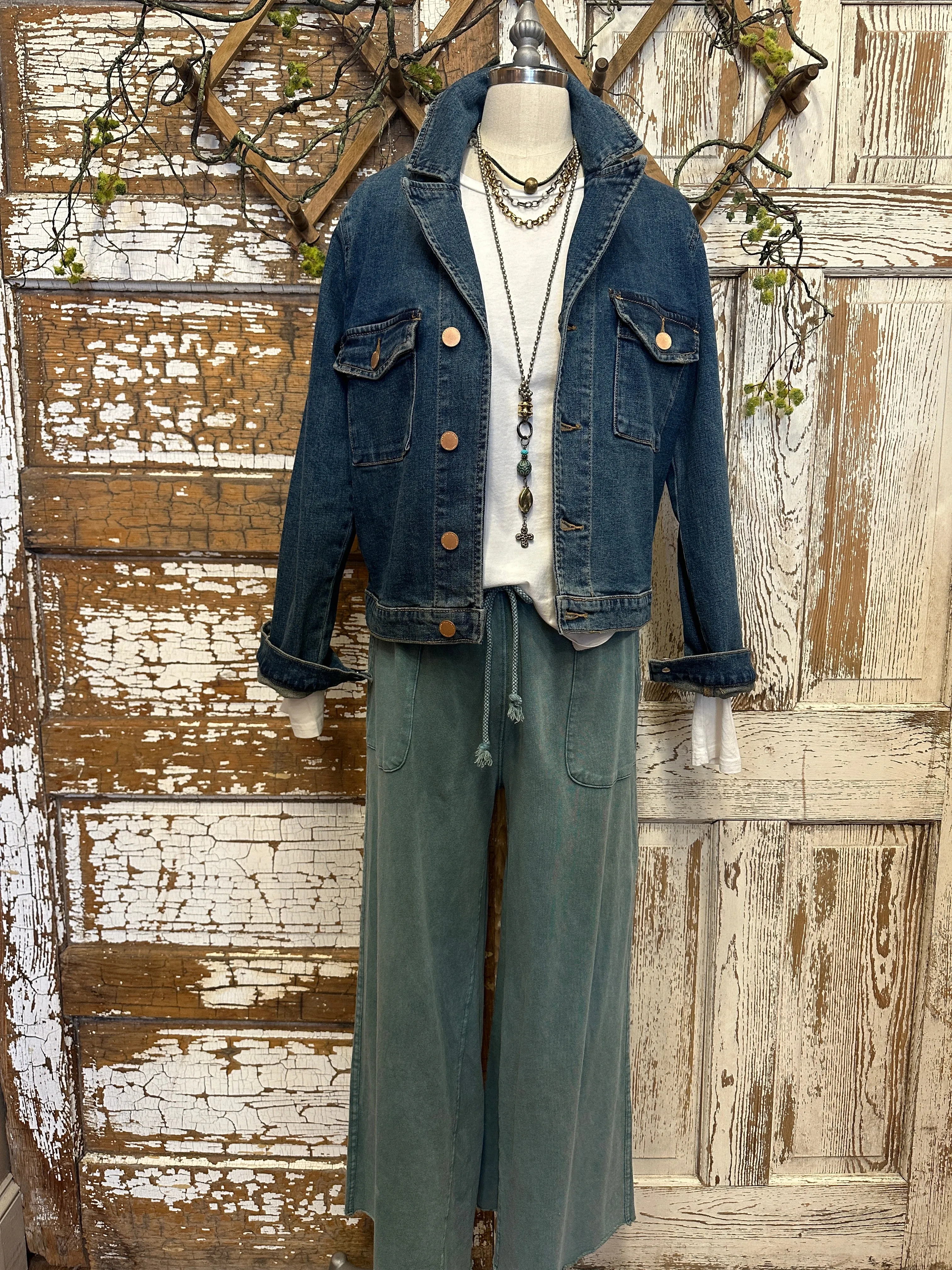 Caribbean Turquoise Lu-Leisure Pants