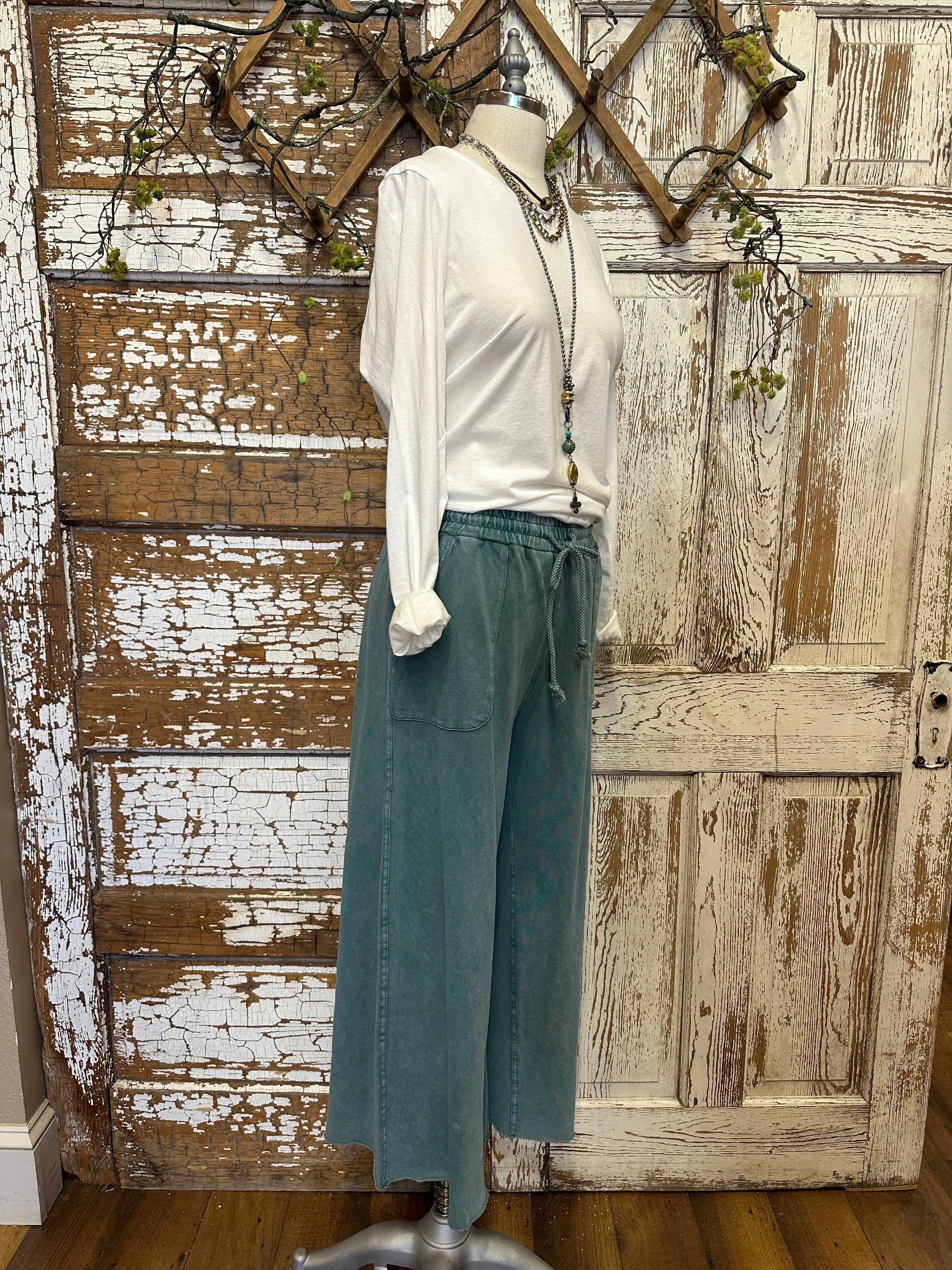 Caribbean Turquoise Lu-Leisure Pants