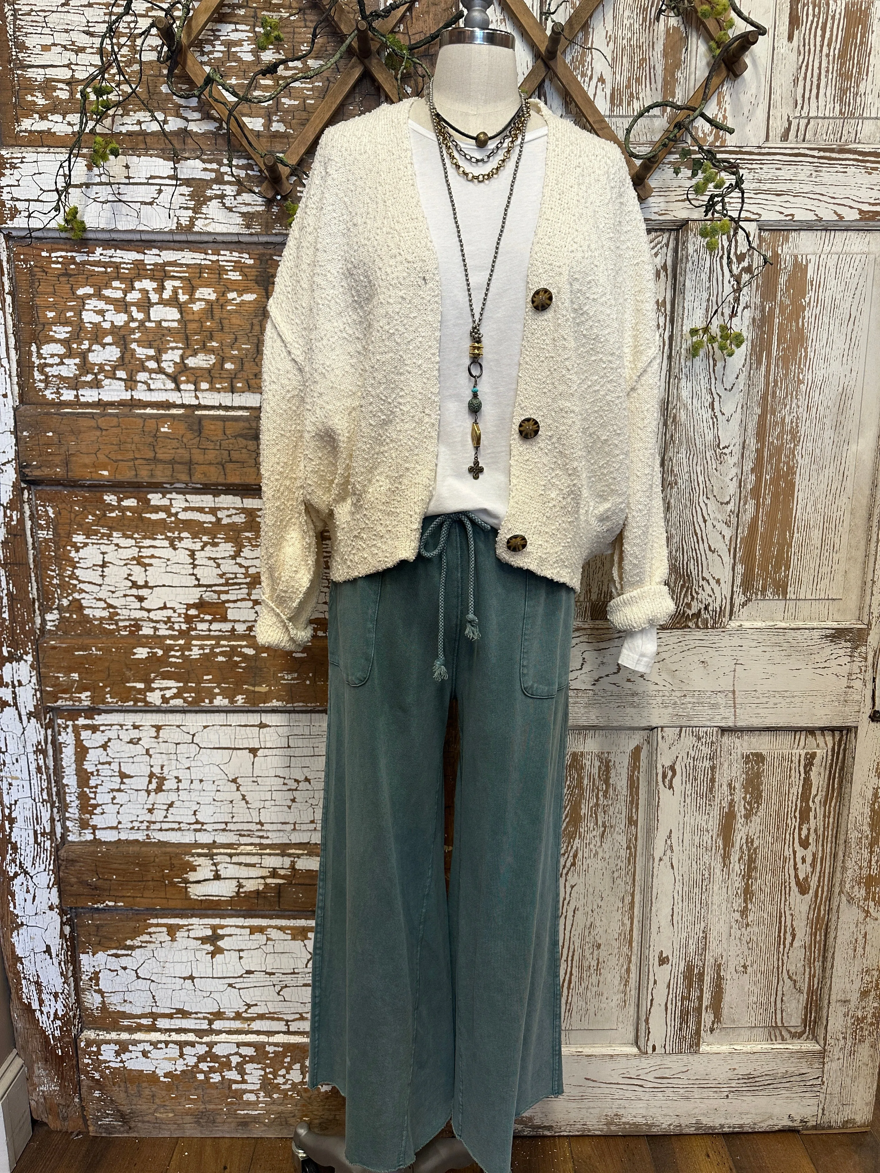 Caribbean Turquoise Lu-Leisure Pants