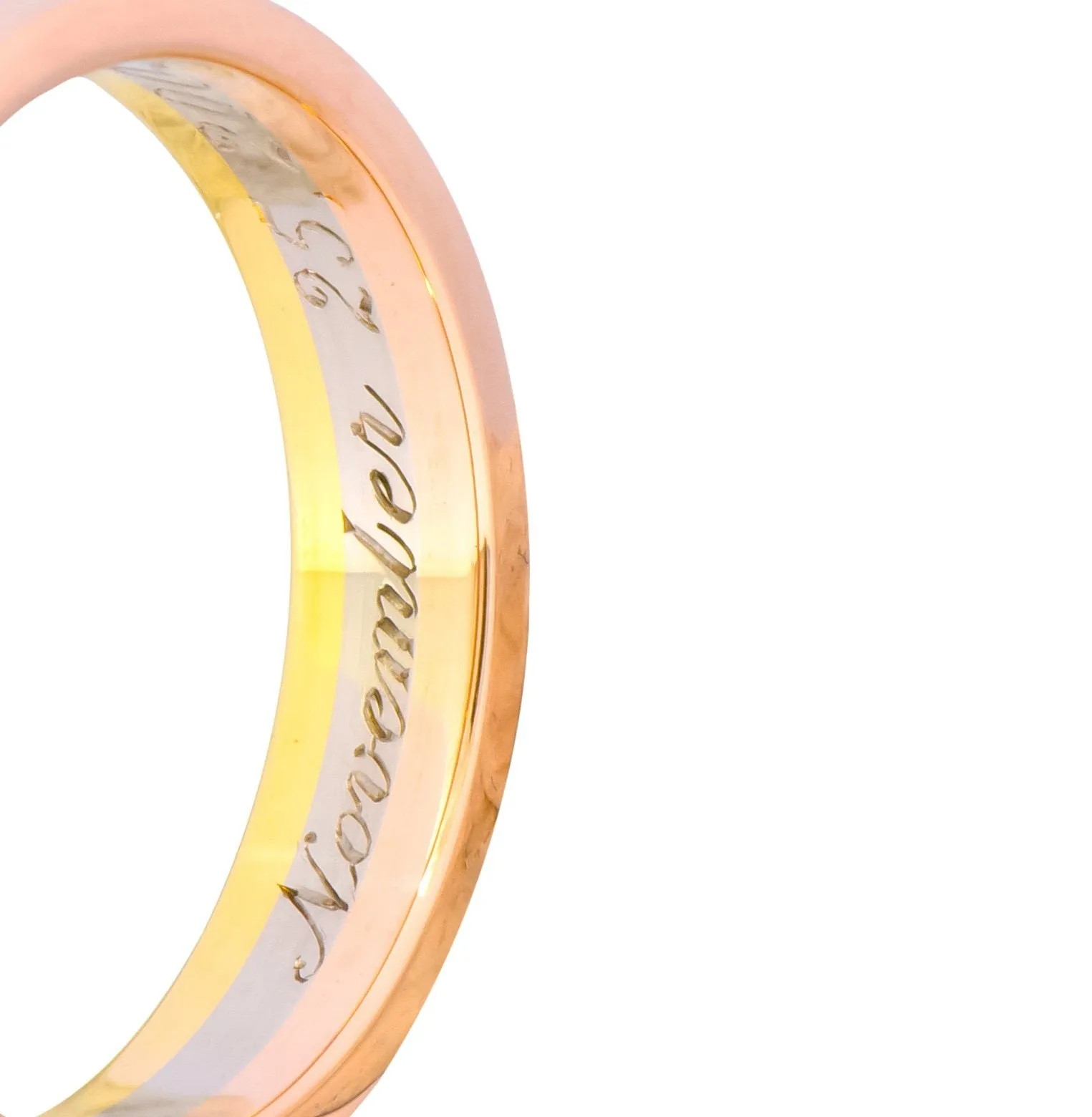 Cartier 18 Karat Tri-Gold Trinity Unisex Band Ring