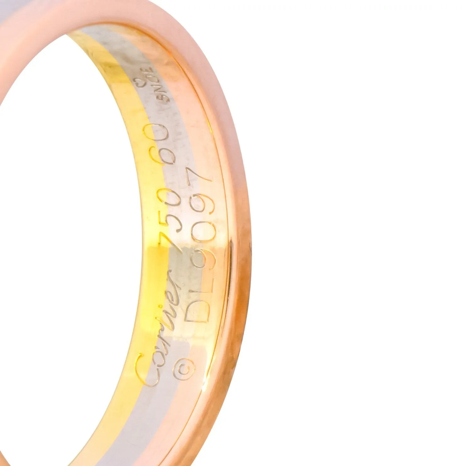 Cartier 18 Karat Tri-Gold Trinity Unisex Band Ring
