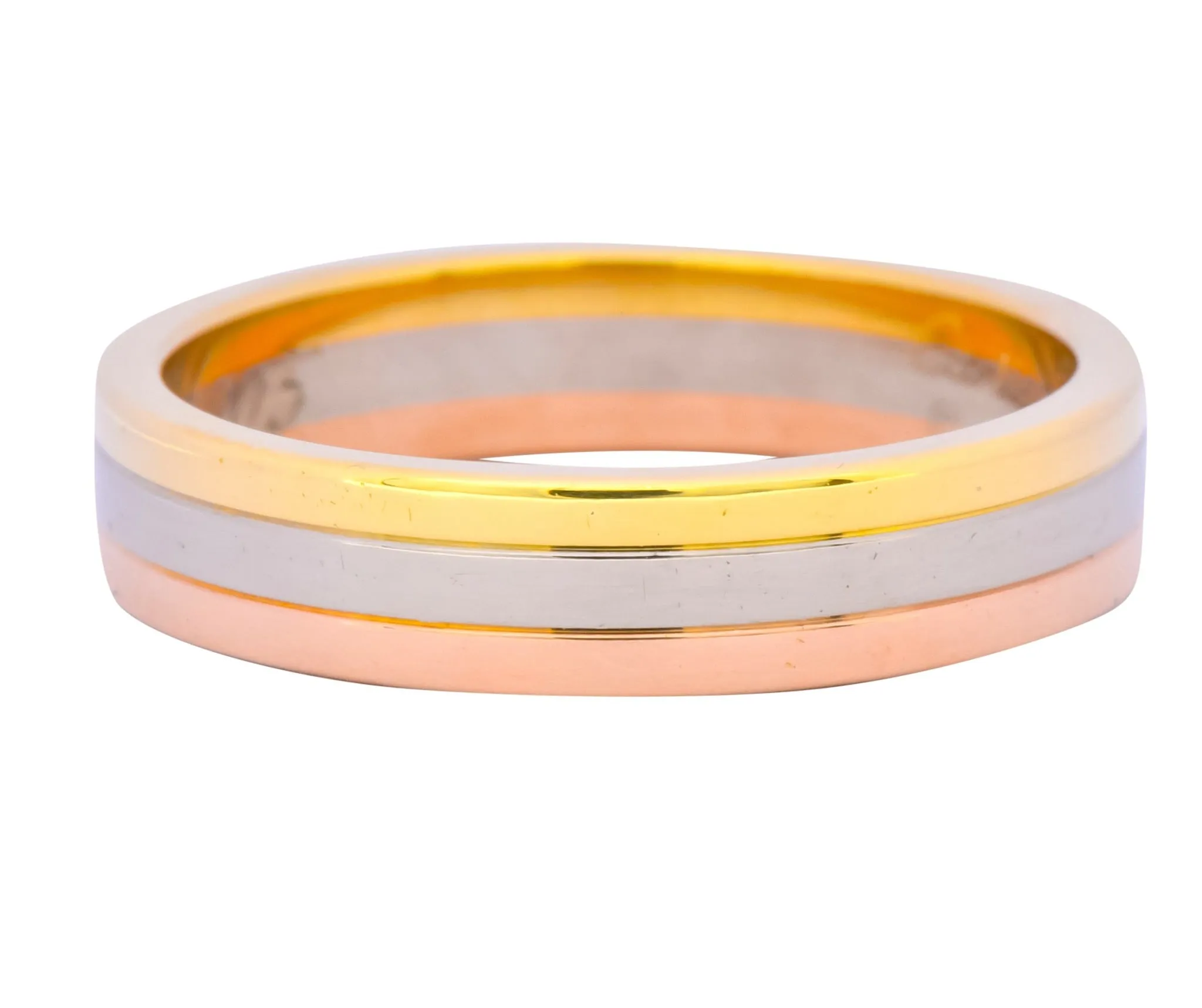 Cartier 18 Karat Tri-Gold Trinity Unisex Band Ring