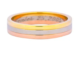 Cartier 18 Karat Tri-Gold Trinity Unisex Band Ring