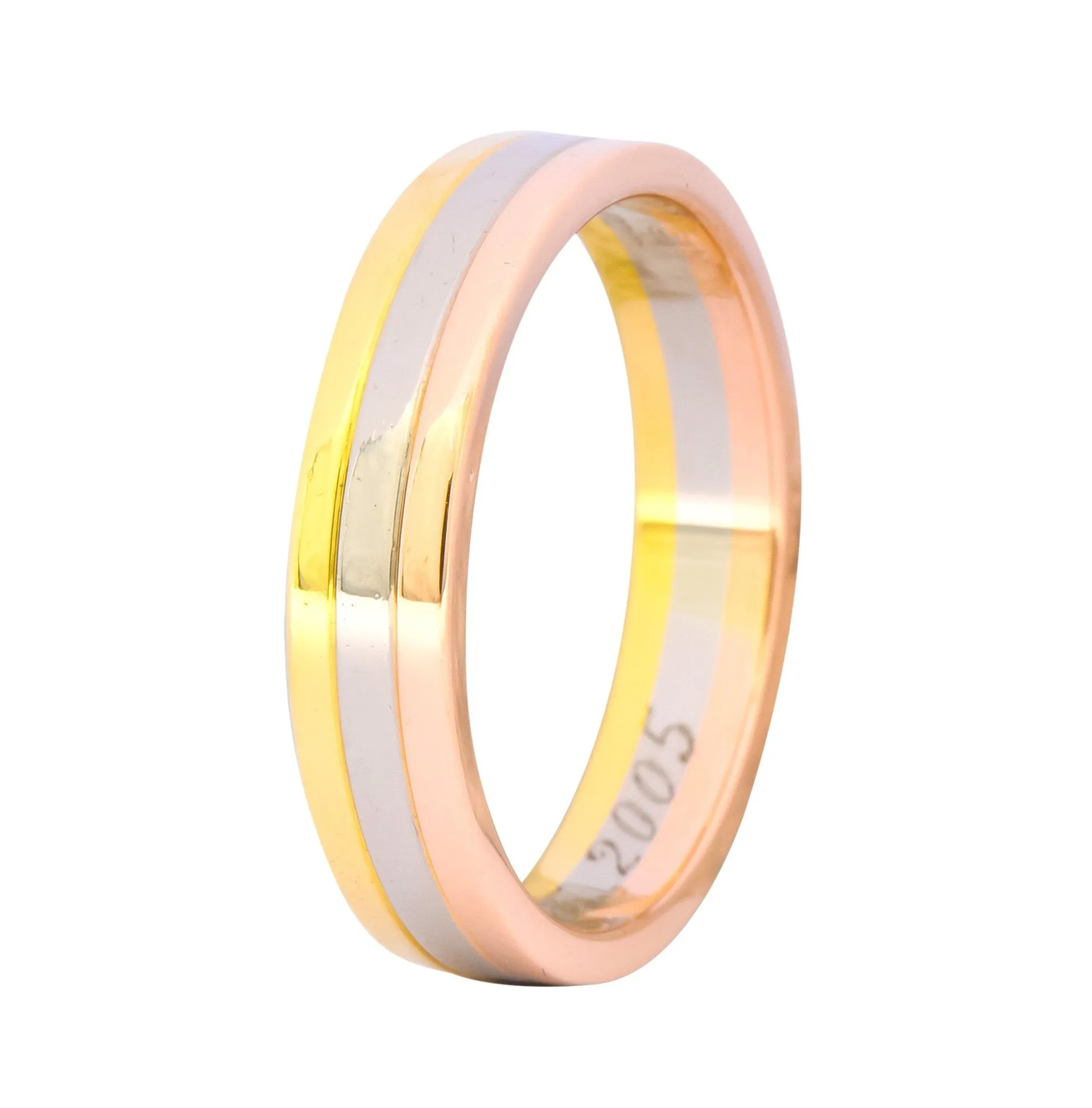 Cartier 18 Karat Tri-Gold Trinity Unisex Band Ring