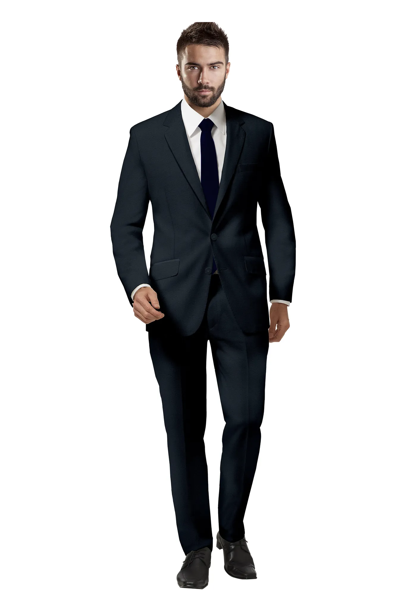 Charcoal Grey Birds Eye Suit