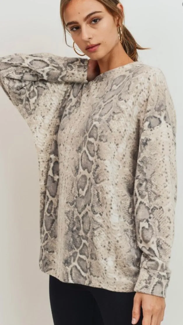 Chills Top: Snake Print
