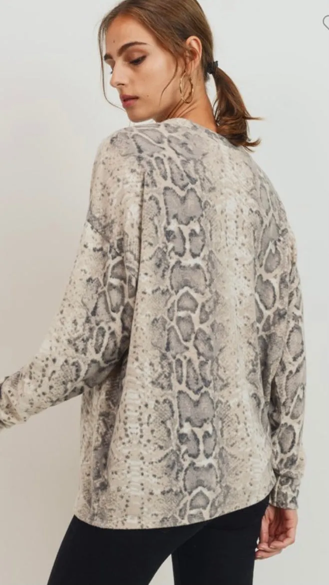 Chills Top: Snake Print