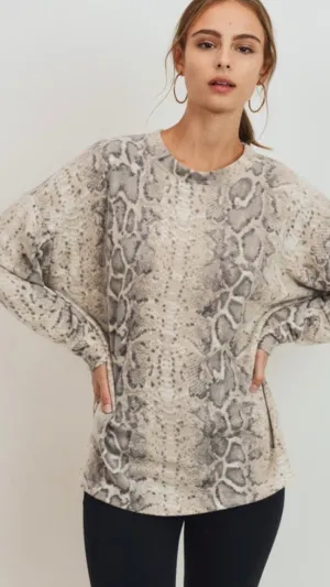 Chills Top: Snake Print