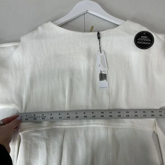 Closet London Women Dress 6 Pencil Midi RibTexture Belted Angelic Bridal Coastal