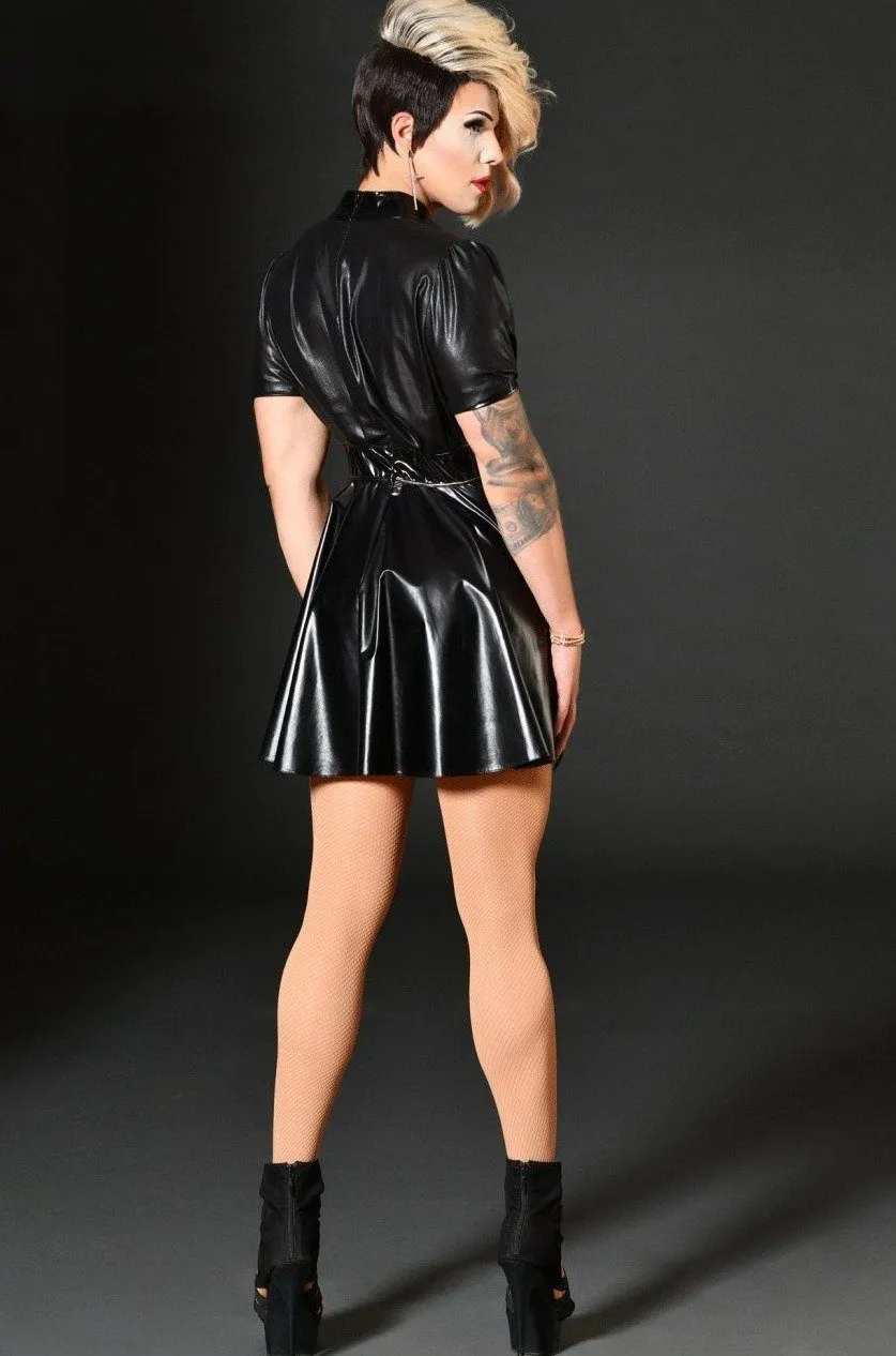 Colette Wetlook Pleated Dress