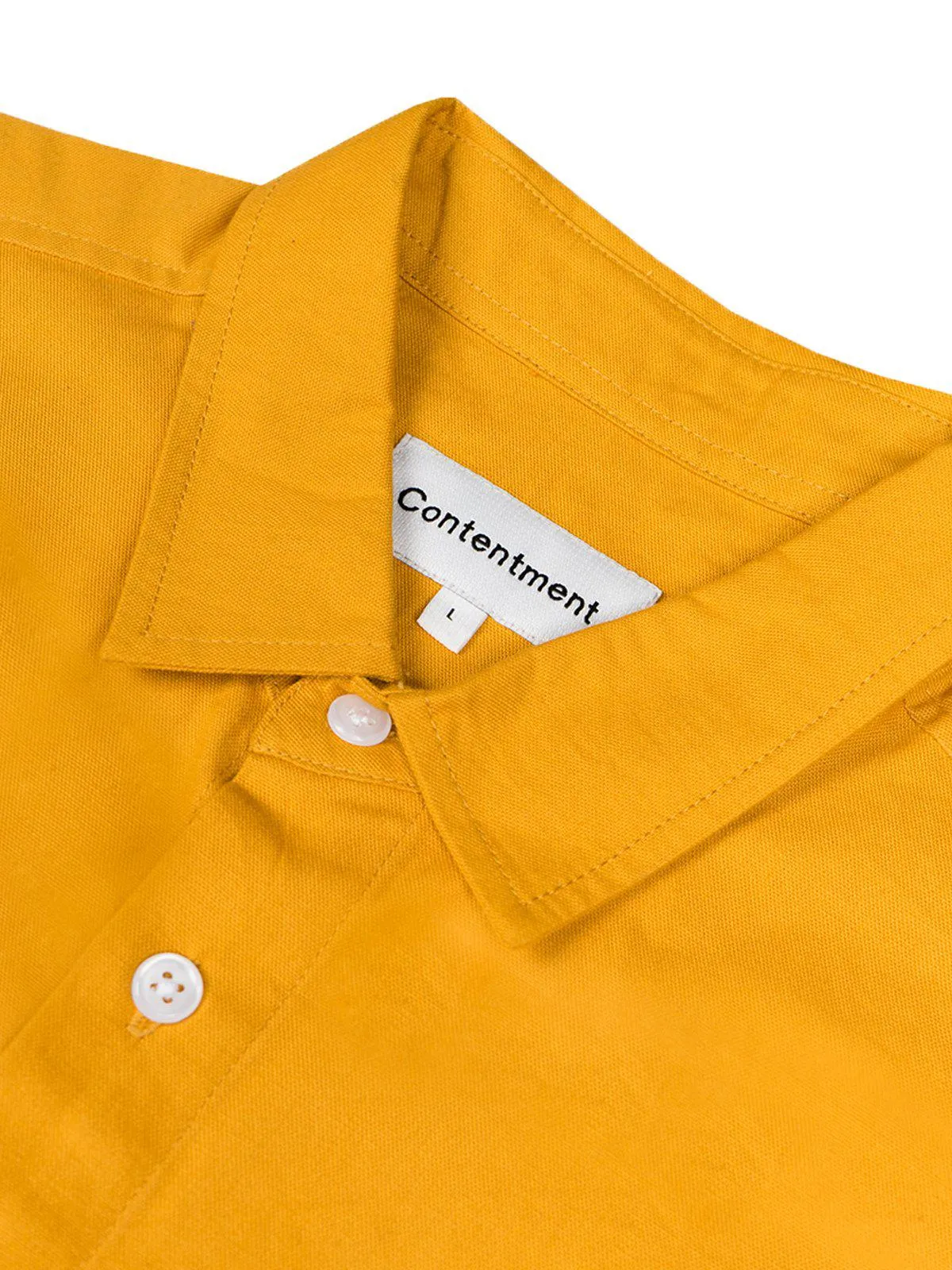 Contentment. Joy Mustard Linen Shirt