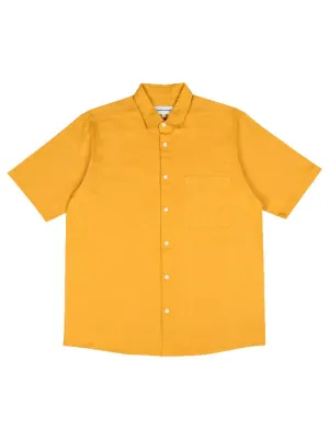 Contentment. Joy Mustard Linen Shirt
