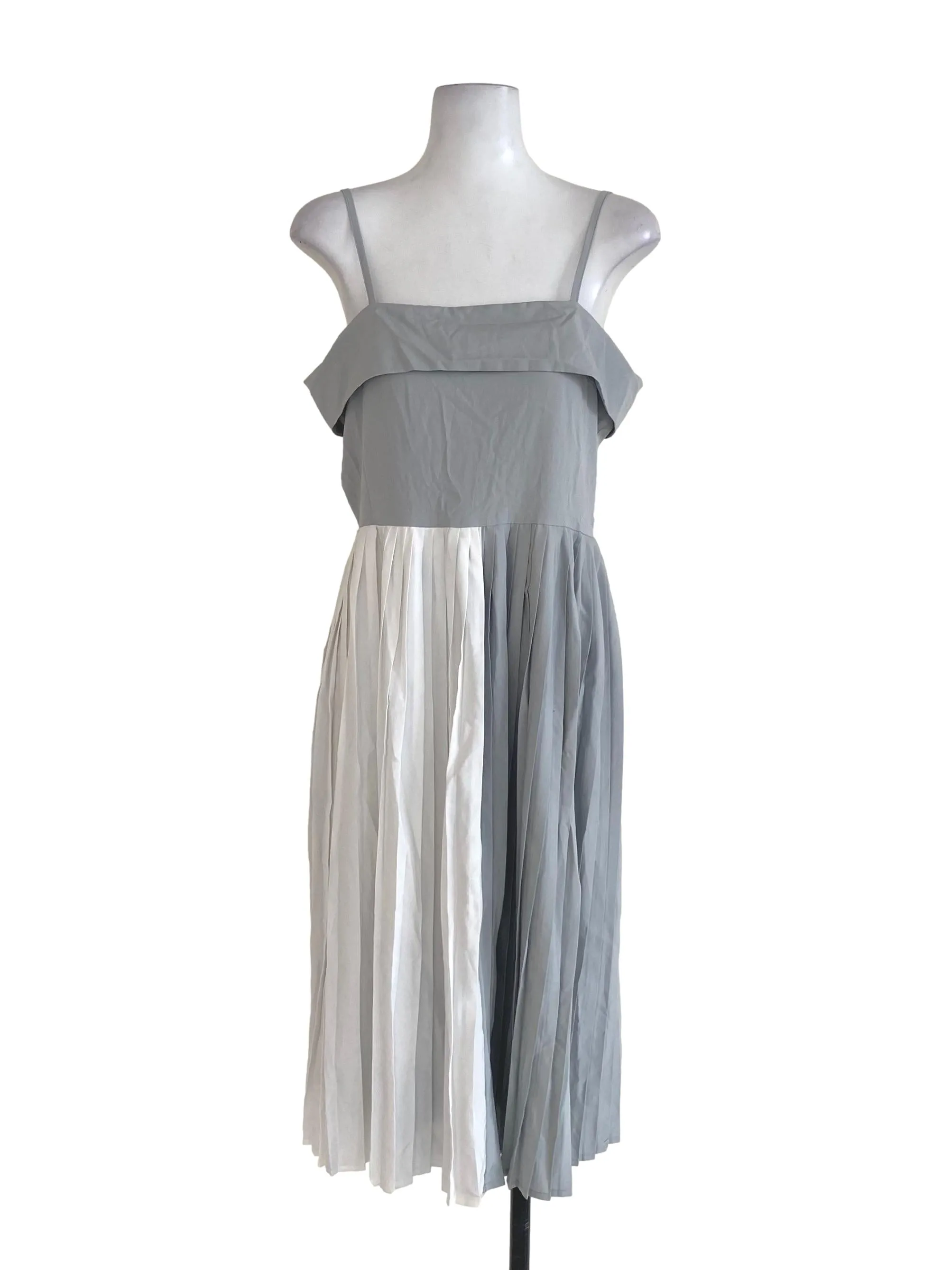 Cool Mint Two Tone Pleated Dress