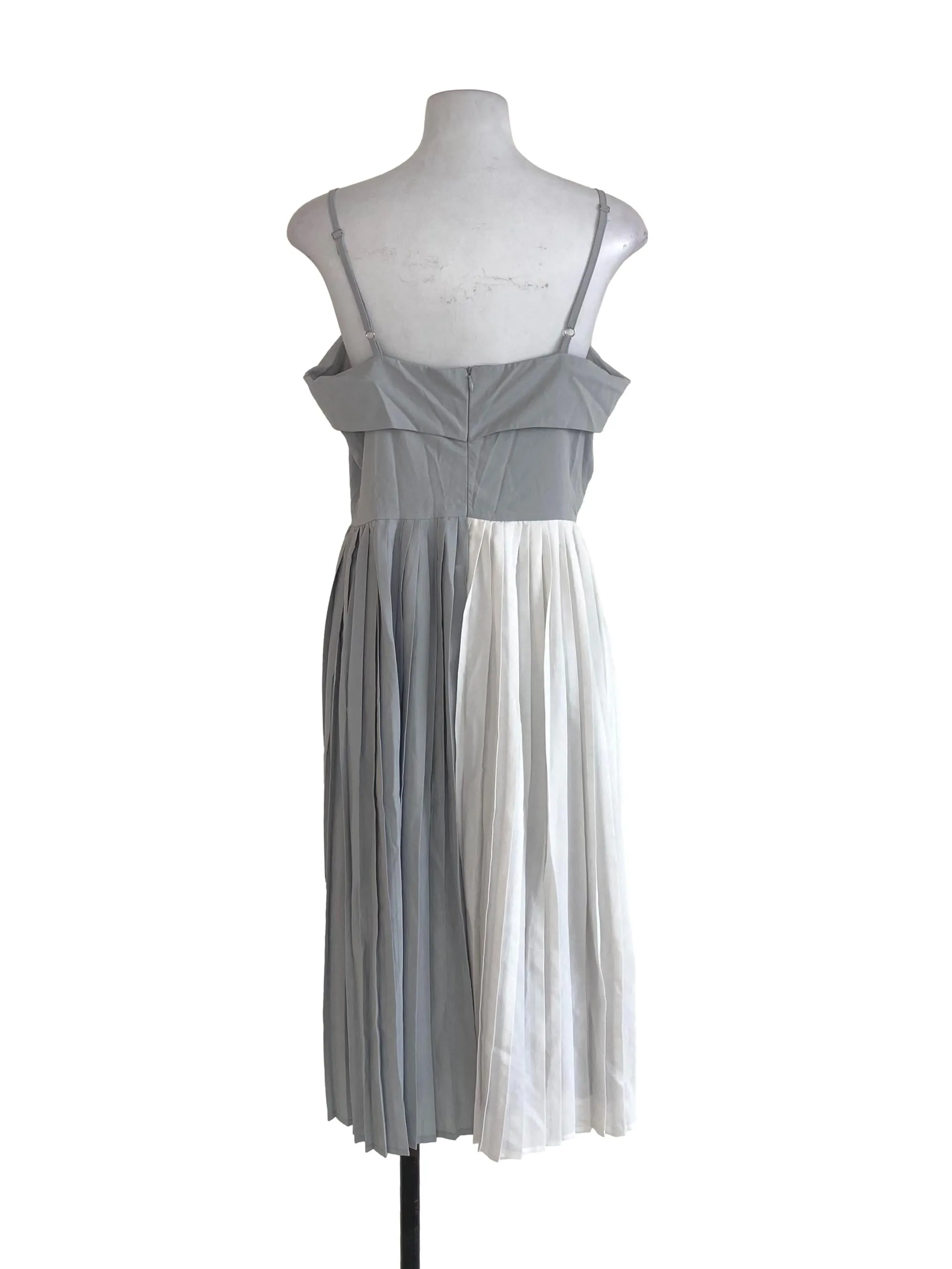 Cool Mint Two Tone Pleated Dress