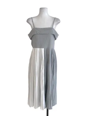Cool Mint Two Tone Pleated Dress