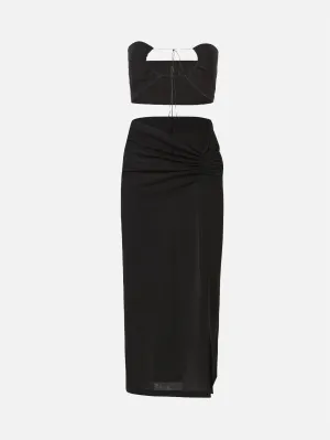 Corded Linen Suit - Black