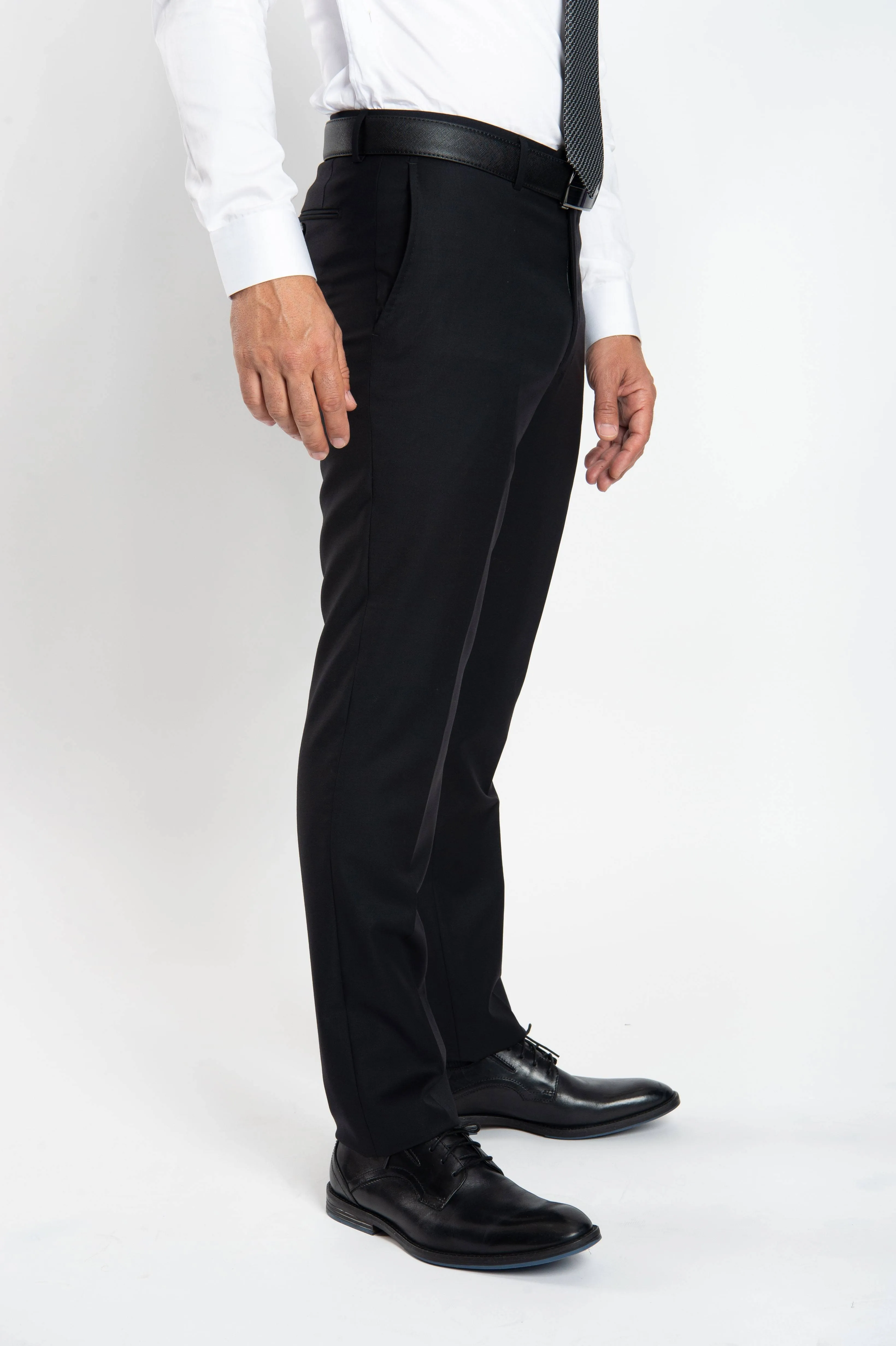 Cosiani Black Slim Fit Wool Cashmere Suit