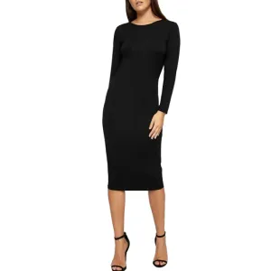 Crew Neck Cotton Pencil Dress