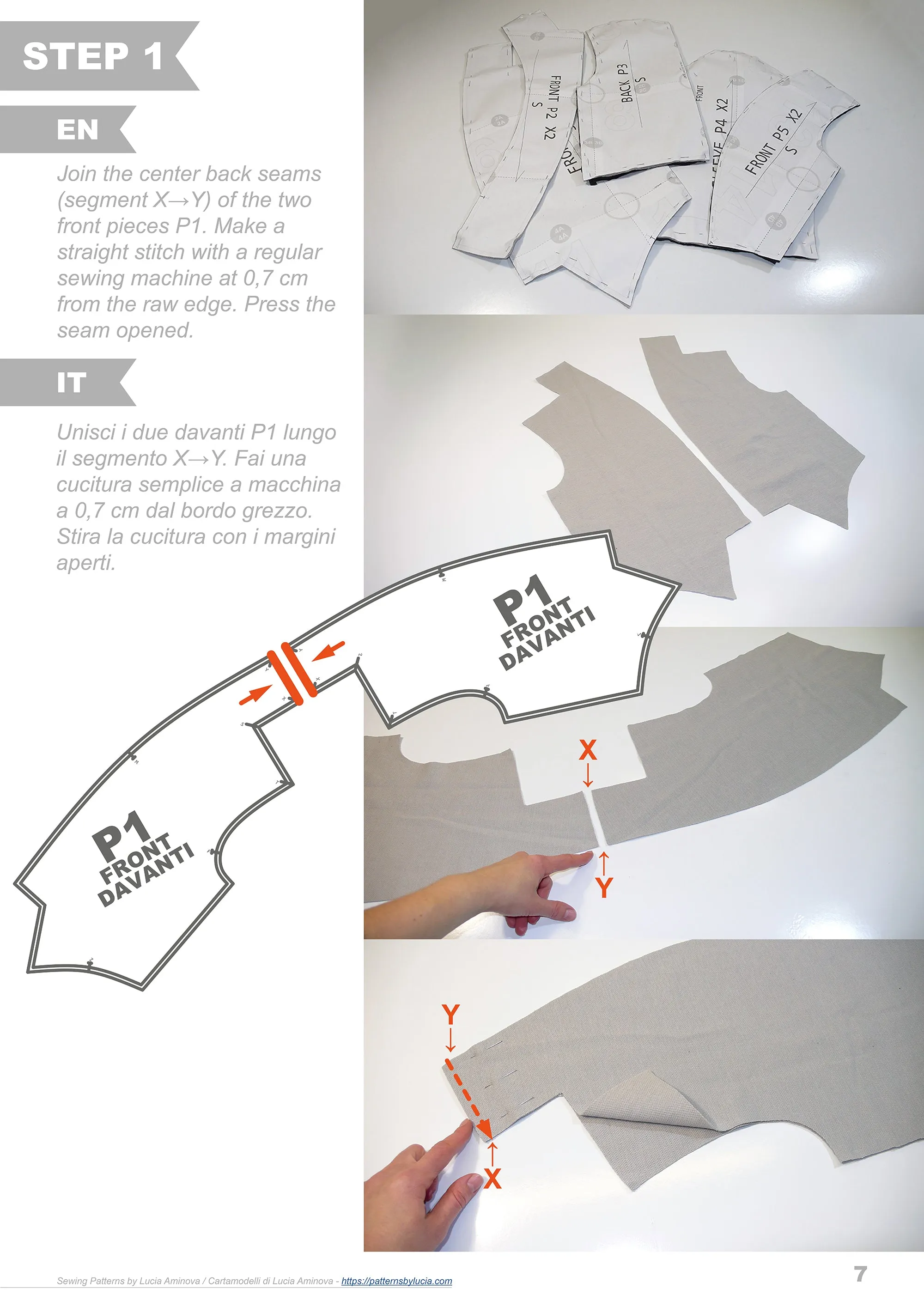 Cropped Blazer Sewing Pattern N.7