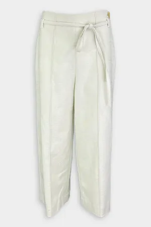 Cropped Panama Pant in Honeydew