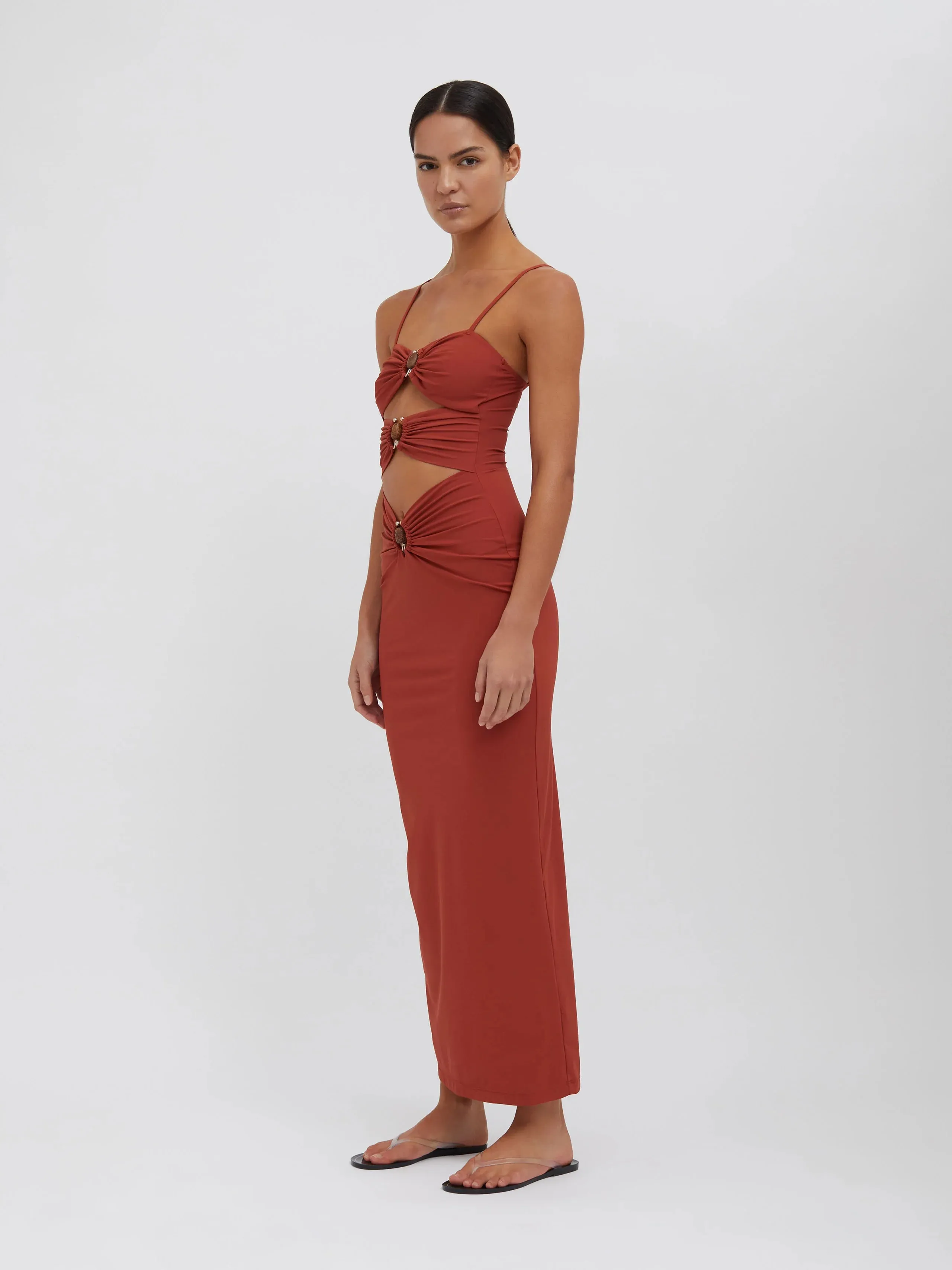 Crystal Orbit Column Dress - Brick