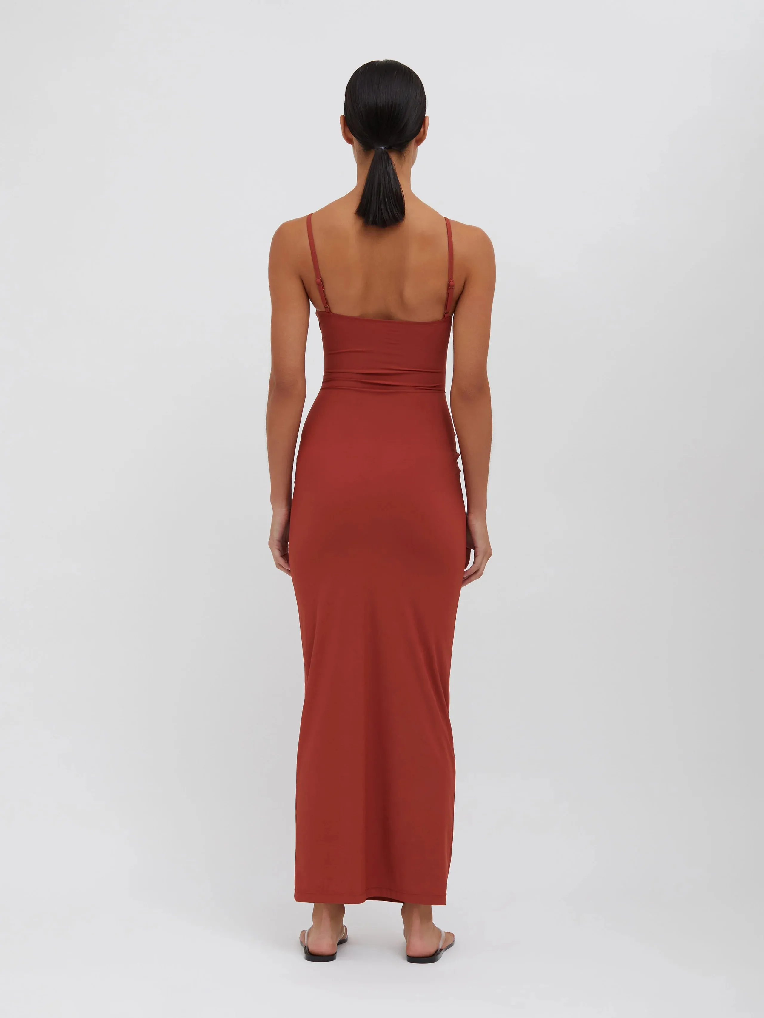 Crystal Orbit Column Dress - Brick