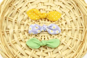 Daisy Print Knot Hair Bows