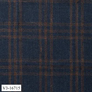 Dark Blue with Brown Check Jacket