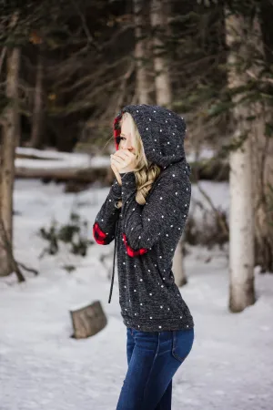 Deck the Halls ~ Polka Dot & Buffalo Plaid Hoodie