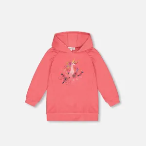 Deux Par Deux Hooded Tunic Top - Desert Flower