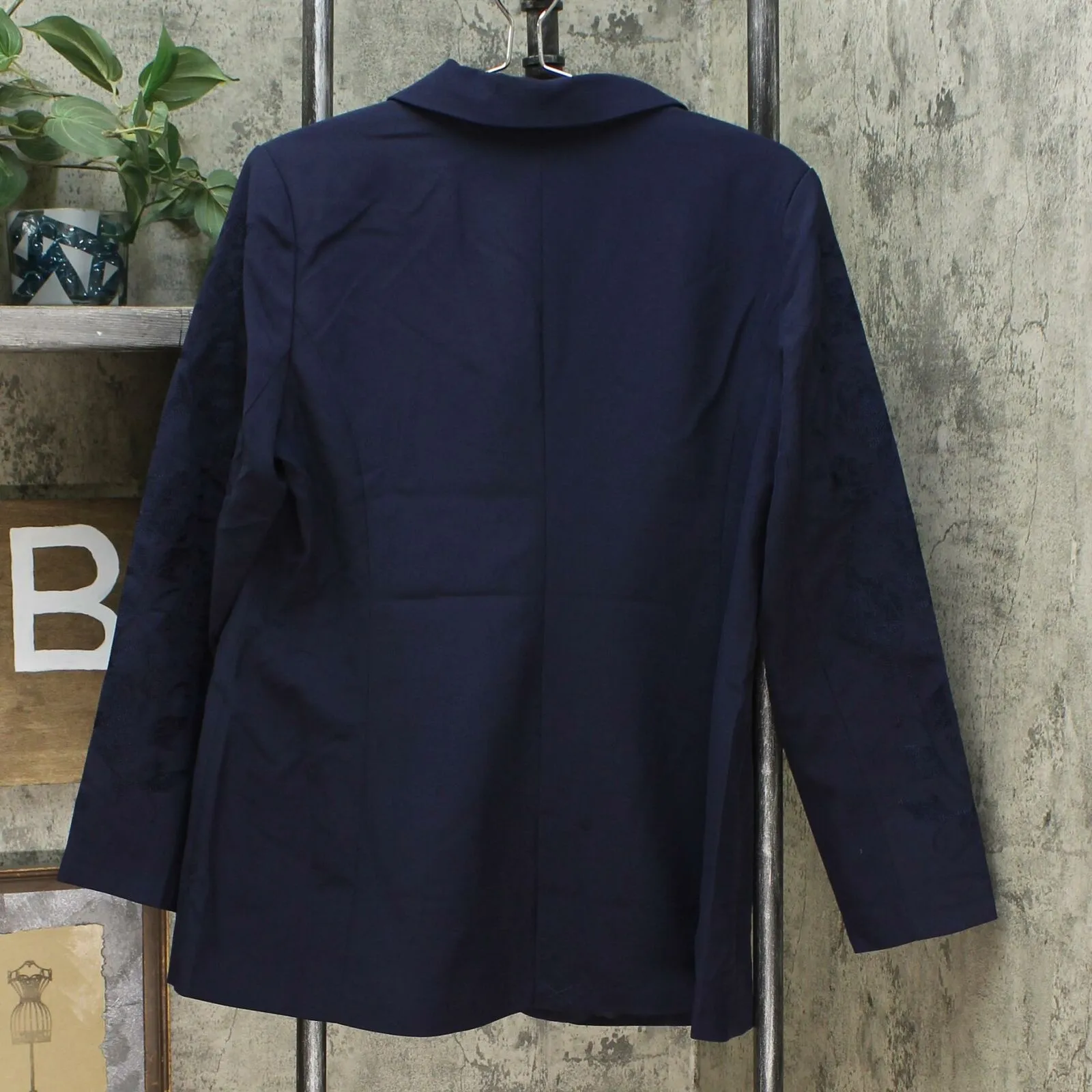 DG2 by Diane Gilman Women's Embroidered Gabardine Blazer Jacket