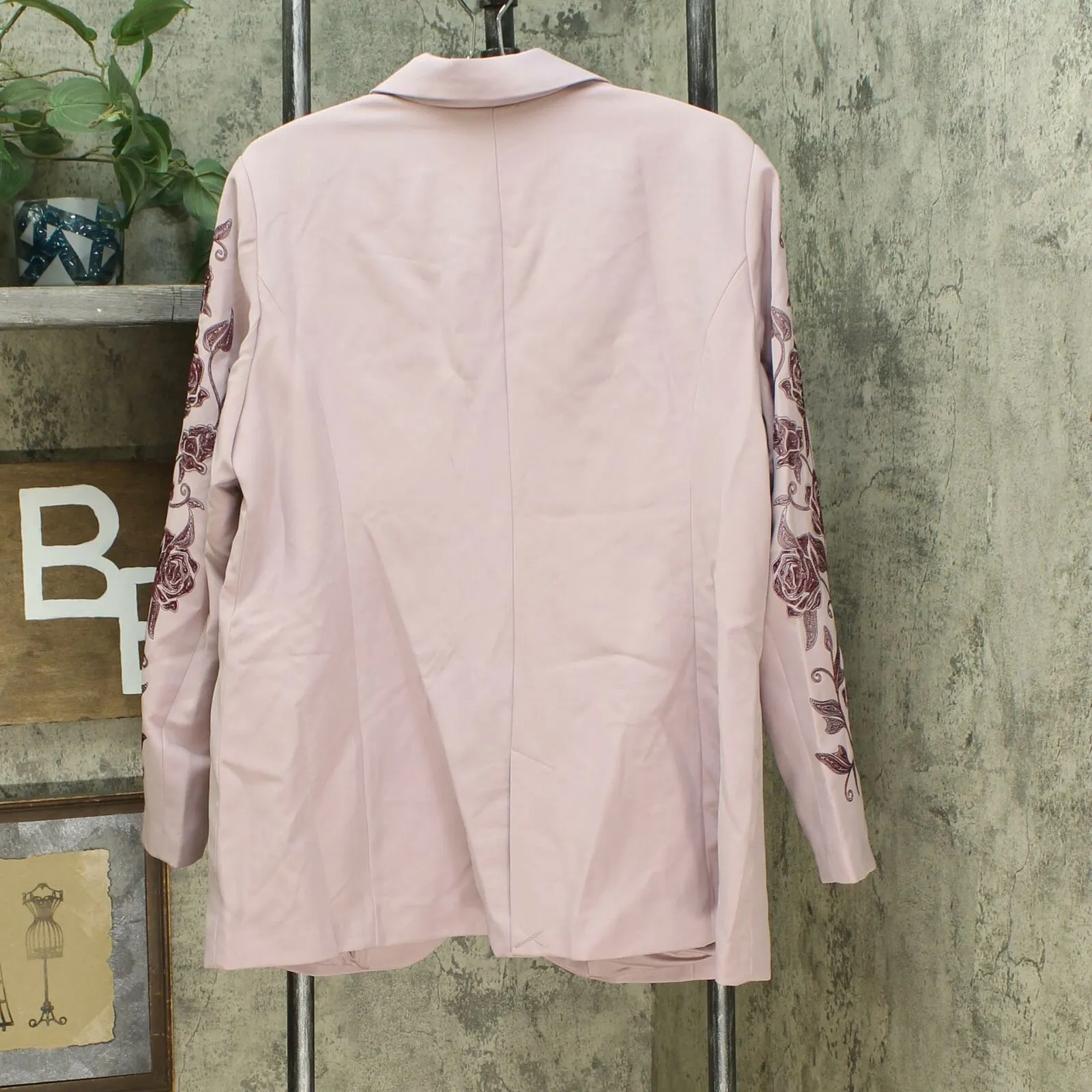 DG2 by Diane Gilman Women's Embroidered Gabardine Blazer Jacket