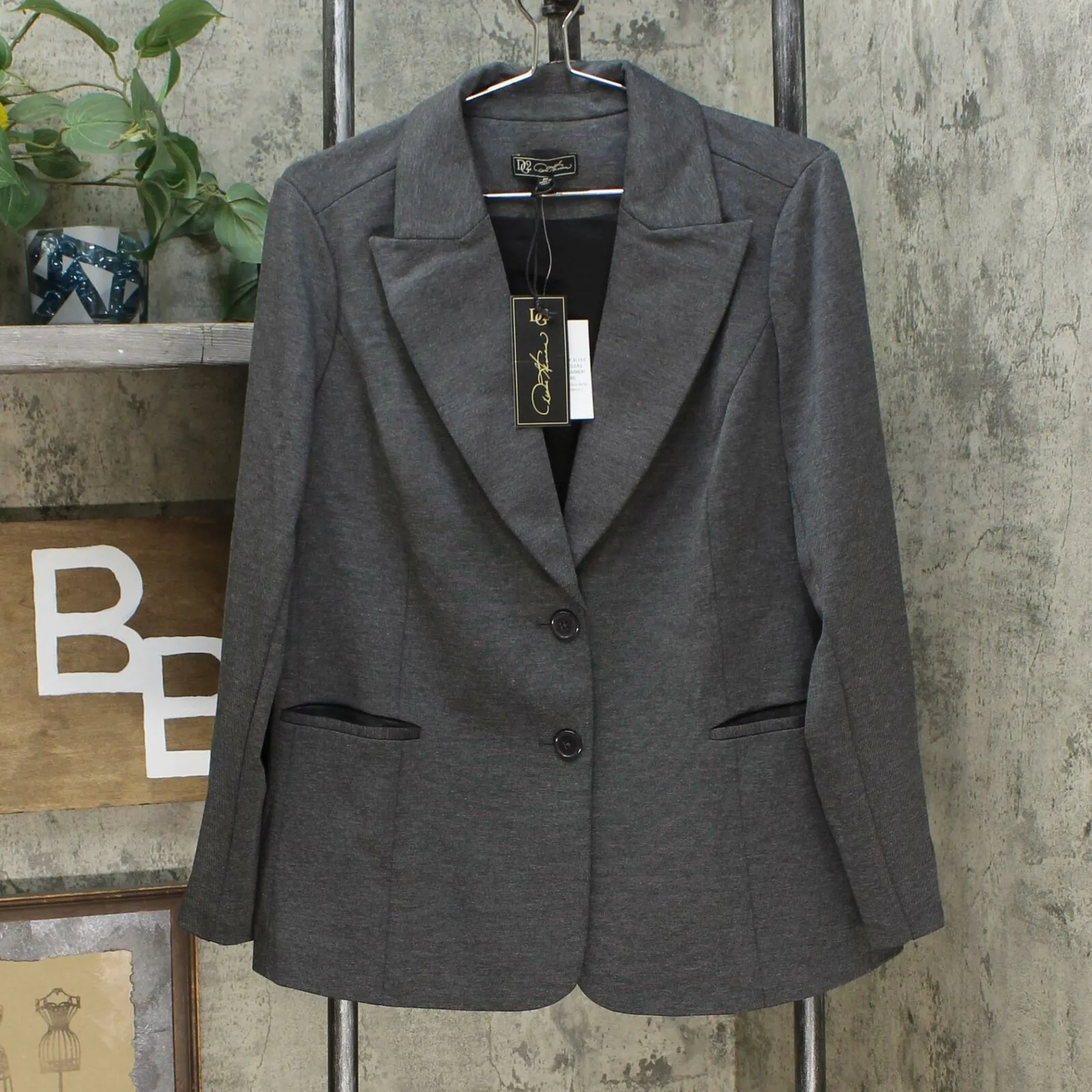 DG2 by Diane Gilman Women's Everyday Ponte Knit Boyfriend Blazer