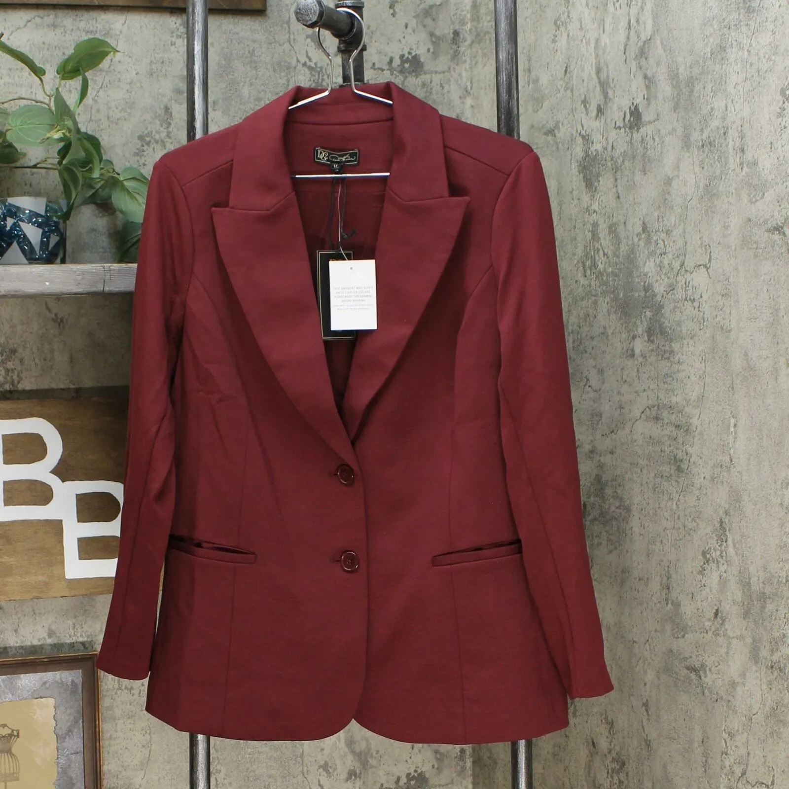 DG2 by Diane Gilman Women's Everyday Ponte Knit Boyfriend Blazer