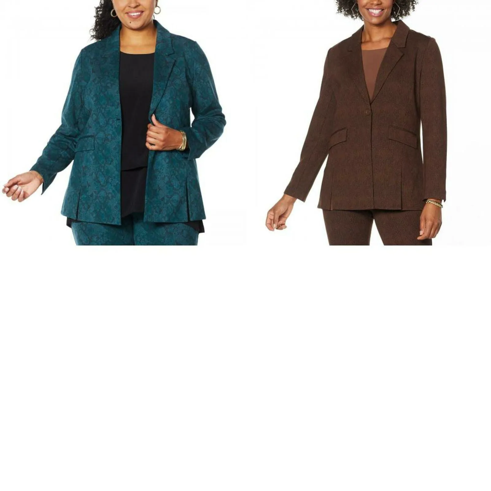DG2 by Diane Gilman Women's Plus Size Eco Ponte Knit Blazer