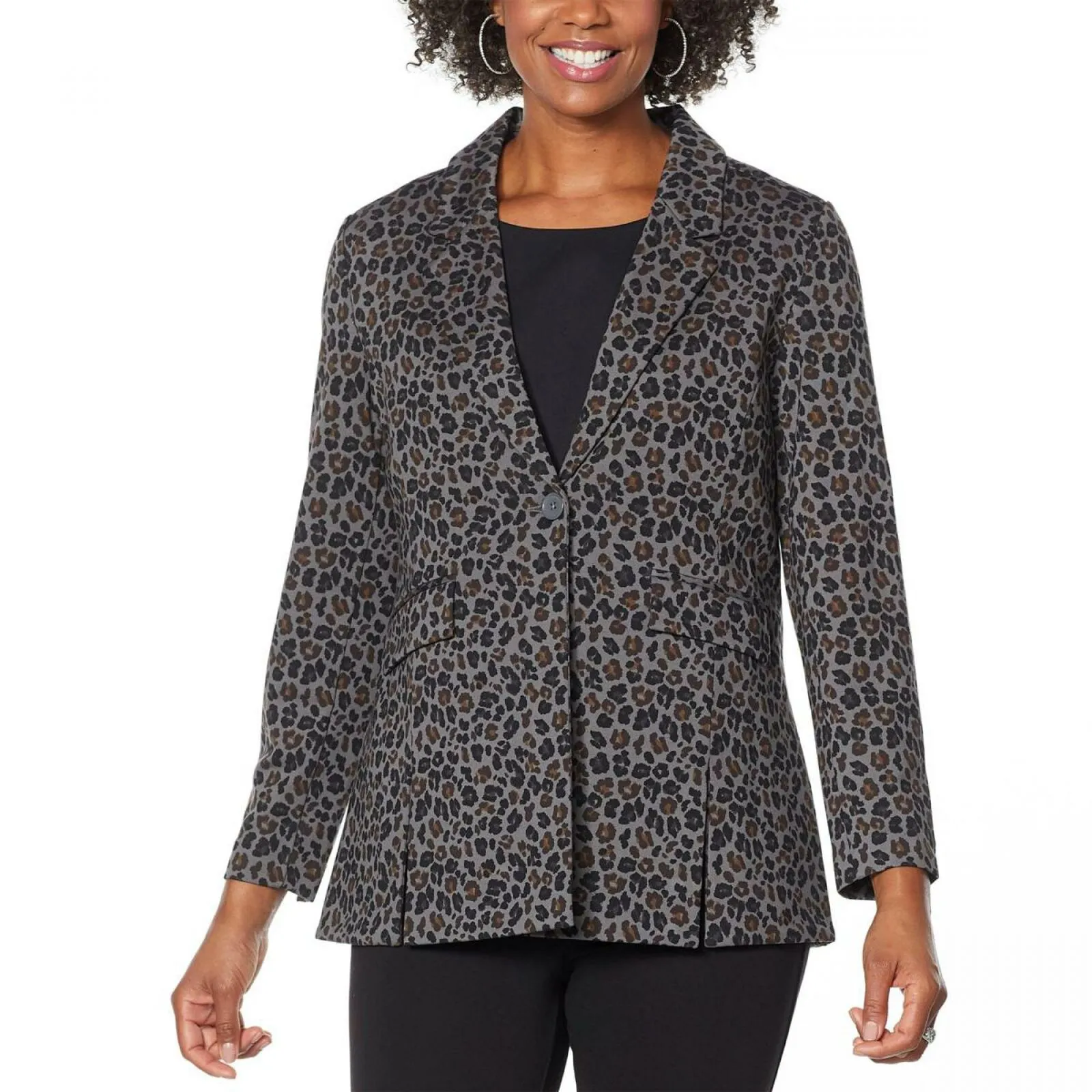 DG2 by Diane Gilman Women's Plus Size Eco Ponte Knit Blazer