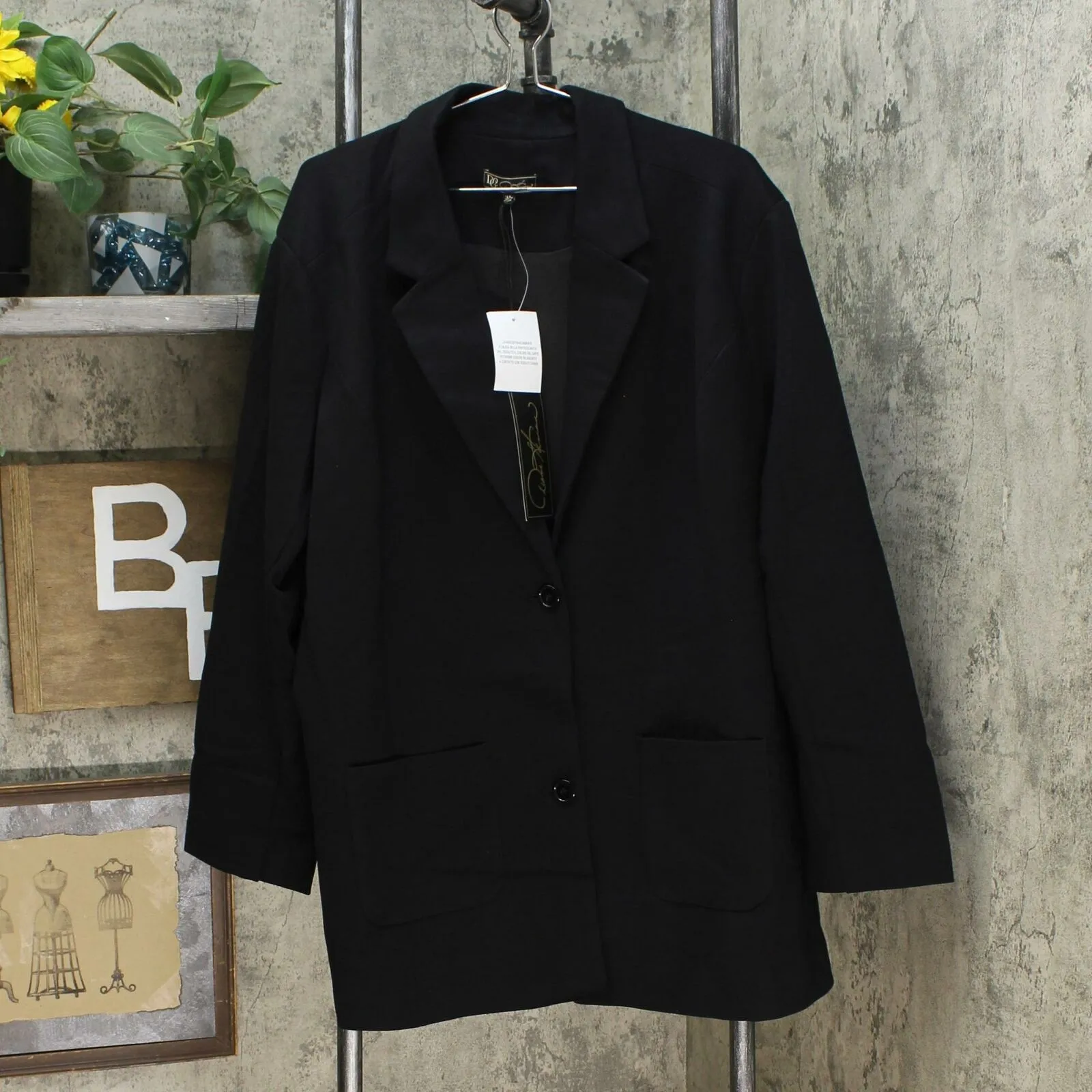 DG2 by Diane Gilman Women's Plus Size Ponte Knit Blazer