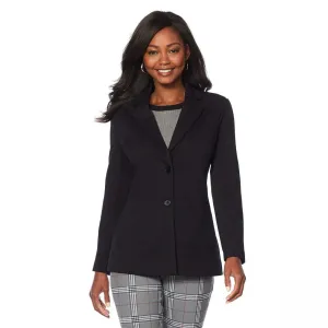DG2 by Diane Gilman Women's Plus Size Ponte Knit Blazer