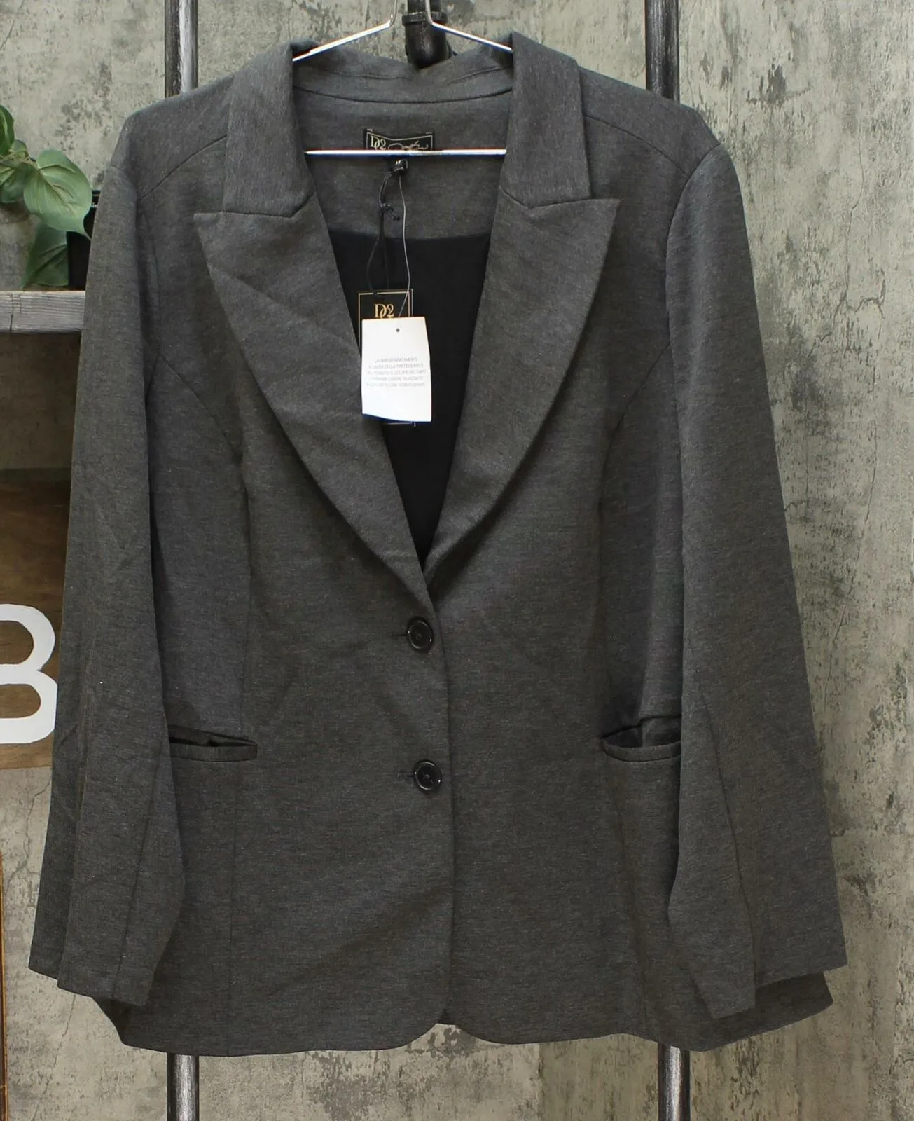 DG2 by Diane Gilman Women's Plus Size Ponte Knit Boyfriend Blazer