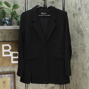 DG2 by Diane Gilman Women's Stretch Knit Ponte Blazer Black Small