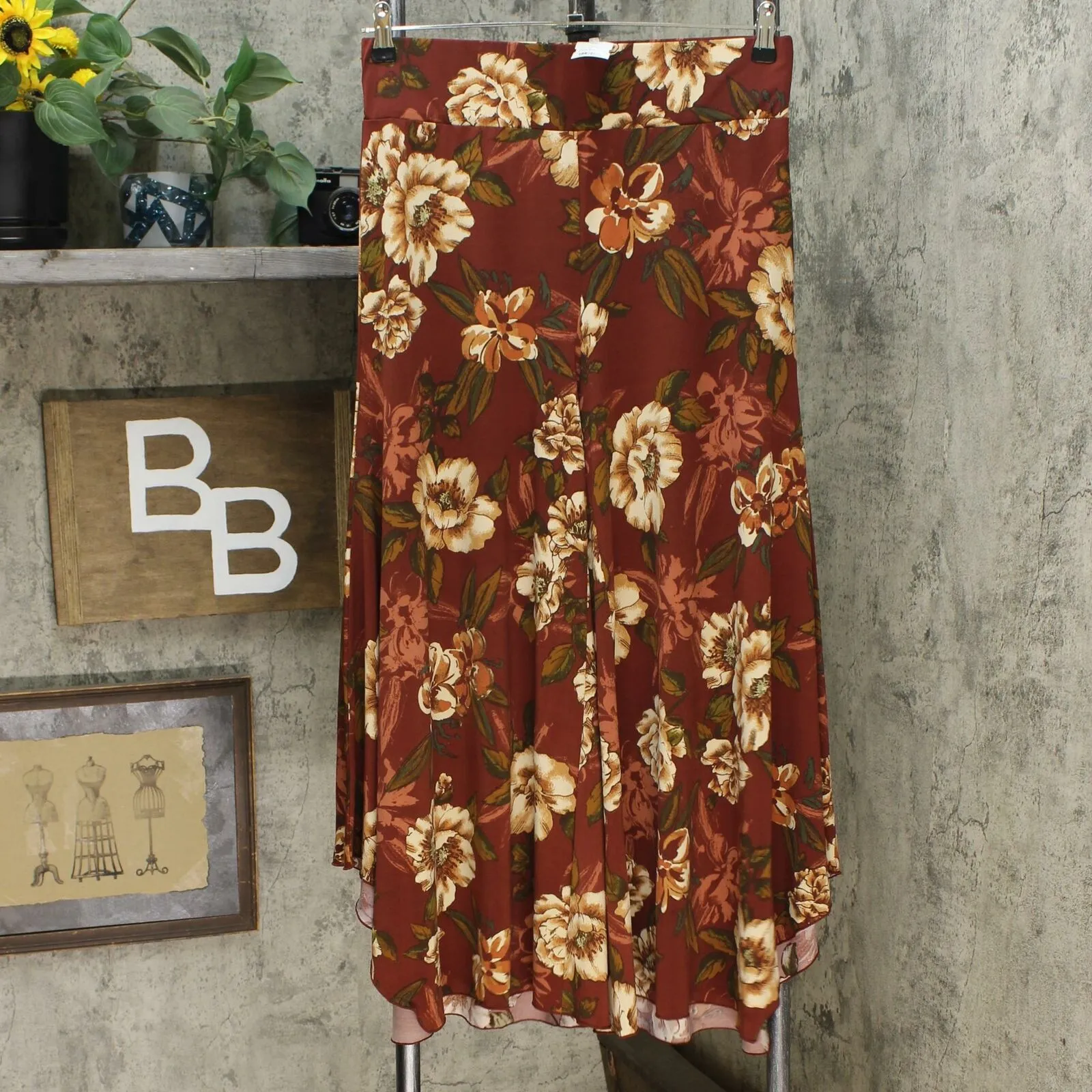 Du Jour Women's Floral Printed Pull-On Wide Leg Knit Pants