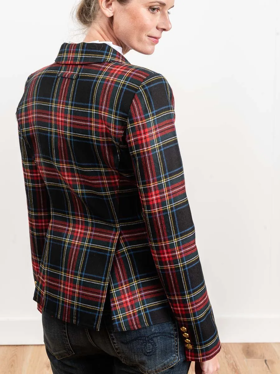 duchess blazer - black tartan