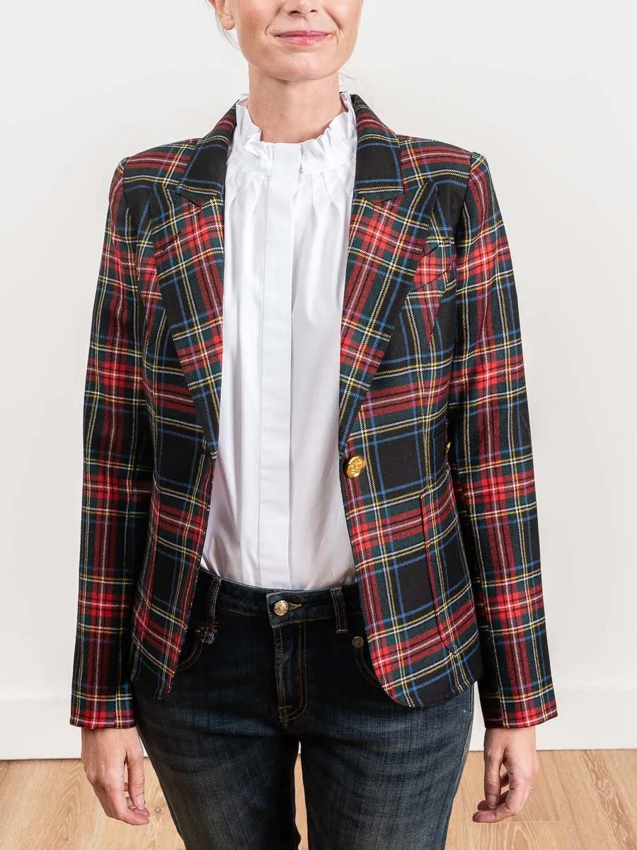 duchess blazer - black tartan